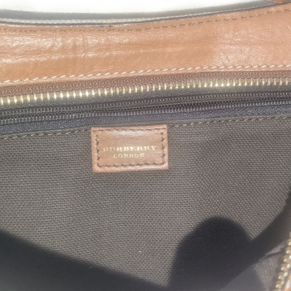 Burberry RARE Horse Bit Cream Canvas & Leather Top Handle Vintage Shoulder Bag - Picture 10 of 14